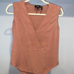 THEORY Classic Georgette Crossover Shell (Size: P)